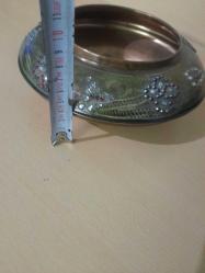 BAKIR ŞEKERLİK/ SUNUMLUK TAŞLI AYAKLARI KESİLMİŞ  ÇAP 21 cm