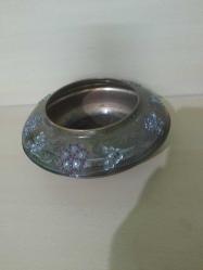 BAKIR ŞEKERLİK/ SUNUMLUK TAŞLI AYAKLARI KESİLMİŞ  ÇAP 21 cm