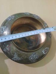 BAKIR ŞEKERLİK/ SUNUMLUK TAŞLI AYAKLARI KESİLMİŞ  ÇAP 21 cm