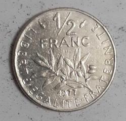 Fransa 1/2 Frank 1977