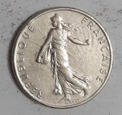 Fransa 1/2 Frank 1977