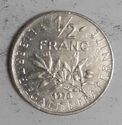 Fransa 1/2 Frank 1978
