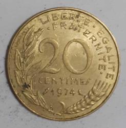 Fransa 20 Centim 1974