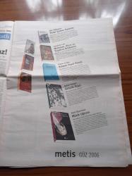Milliyet Kitap Gazetesi - Eylül 2006 - Kemalizmin Osmanlı Kökleri - Milan Kundera Perde İle Okuru Edebiyatın Dehlizlerine Çağırıyor - Ayşe Kulin'in Kütüphanesi Ve Antika Değerinde Kitapları - Avni Özgürel'den Radikal İslam Hakkında Okuma Listesi - Tahsin Yücel - Füsun Akatlı - Taha Akyol - Sevin Okyay - Murat Belge - Honore De Balzac - Saul Bellow Ve Romanı Kurban Üzerine - Aziz Nesin'in Anıları Kitaplaştı - Bir Jön Arnavut Avlonyalı Ekrem Bey