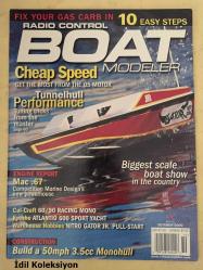Radio Control Boat Modeler - October 2000 - Vintage Magazine - İngilizce Uzaktan Kumandalı Model Bot Dergisi - Cheap Speed get the most from the 05 motor - Tunnelhull Performance - Construction Build a 50 mph 3.5cc Monohull - Kyosho Atlantio 600 Sport Yacht - Warehouse Hobbies Nitro Gator JR Pull Start - Lehmar - U47 Submarine - Paula III