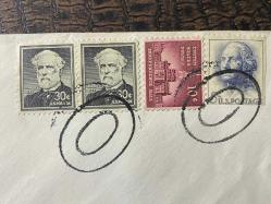 USA Amerikan Pullu 1965 Yılında Taahhütlü Postadan geçmiş varış damgalı boş Zarf US REGİSTERED MAİL