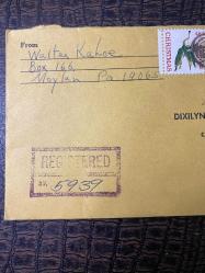 USA Amerikan Pullu 1965 Yılında Taahhütlü Postadan geçmiş varış damgalı boş Zarf US REGİSTERED MAİL