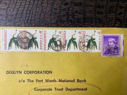 USA Amerikan Pullu 1965 Yılında Taahhütlü Postadan geçmiş varış damgalı boş Zarf US REGİSTERED MAİL