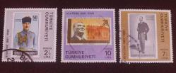 1981 TC Pul - Atatürk'ün doğumunun 100. yılı pulları - 3 adet
