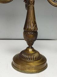 Antika Avrupa 4'lü Bronz Şamdan