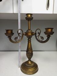 Antika Avrupa 4'lü Bronz Şamdan