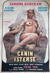 Efemera - EROTİK FİLM AFİŞİ - CANIN İSTERSE (ZERRİN EGELİLER, KAZIM KARTAL, ÖZCAN ÖZGÜR) - kitantik - kitaLog