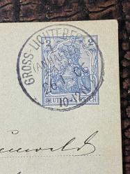 ANTİYE ALMANYA REİCH DÖNEMİNE AİT 1906 Yılında postadan geçmiş Posta Kartı Tren Postası Damgalı Kendinden Pullu  2 Pfennig Germania Deutsches Reich