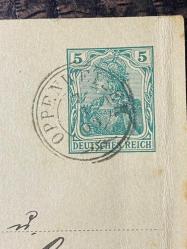 Antiye ALMANYA REİCH DÖNEMİNE AİT 1903 Yılında postadan geçmiş Posta Kartı Damgalı Kendinden Pullu  5 Pfennig Germania Deutsches Reich