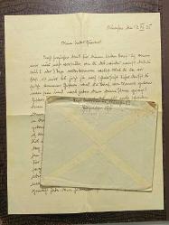 Almanya Nazi Reich Dönemi sırasında Münich'ten 1935 yılında postaya verilmiş, Mektup -Zarf 12 Pfennig  Pullu ve güzel Makina damgalı