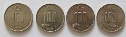 Türkiye Cumhuriyeti 2001/2002/2003/2004 100 Bin Lira Takım Çil  No 1026