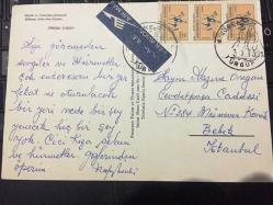 ŞEHİR KARTPOSTALI, TÜRKİYE NEVŞEHİR GÖREME, RENKLİ, ARKASI YAZILI VE PULLU, 15 X 10 CM EBADINDA - 1970'LER, 1980'LER