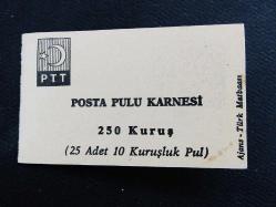 1967 ATATÜRK PORTRELİ KC 8 NUMARALI, KAPAKTA REKLAMI OLAN MNH KARNE PULLARI