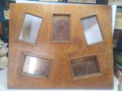 YAŞLI EL YAPIMI AHŞAP ÇOKLU RESİM ÇERÇEVESİ--BU HALİ İLE SATIŞTA