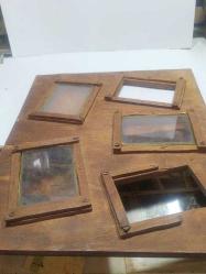 YAŞLI EL YAPIMI AHŞAP ÇOKLU RESİM ÇERÇEVESİ--BU HALİ İLE SATIŞTA
