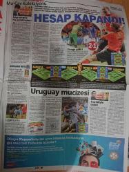 Milliyet Gazetesi, 3 Temmuz 2010, Gerekçe Sorma Lüksümüz Yok, Sosyetede Derin Şüphe, Brezilya Devrildi, Orgeneral İlker Başbuğ, Netenyahu: Türkiye'den Özür Dilemeyeceğiz, Adnan Polat, Murat Başesgioğlu, Uruguay Mucizesi, Lugano Şoku, Arda Turan, Capello Kurtardı, Güiza Yine Kayıp, Aziz Yıldırım, Son Aday Cavenaghi, Nobre, Lavrinovic, Efeler Set Vermedi, Buldozer Berdych, Aykut Kocaman