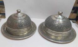 RF40----BİR ÇİFT BAKIR KAHVE SUNUMLUĞU