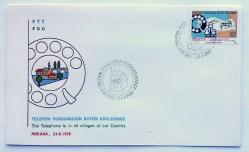 1988 FDC PTT Çalışmaları - Telefon Yurdumuzun Bütün Köylerinde, 24.08.1988, Ankara, İlk Gün Zarfı (FDC398)