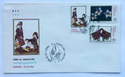 1992 FDC Türk El Sanatları, 21.10.1992, Ankara, İlk Gün Zarfı (FDC461)