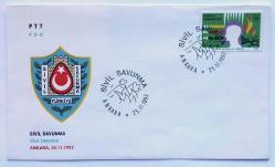 1993 FDC Sivil Savunma, 25.11.1993, Ankara, İlk Gün Zarfı (FDC478)