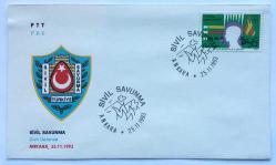 1993 FDC Sivil Savunma, 25.11.1993, Ankara, İlk Gün Zarfı (FDC478)