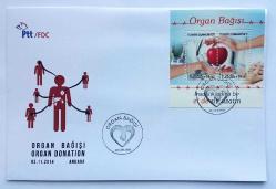 2014 FDC Organ Bağışı (Ek Değerli), 03.11.2014, Ankara, İlk Gün Zarfı (FDC854)