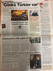 Milliyet Gazetesi, 16 Kasım 2005, Erdoğan'dan Kopenhag'da Türban Açıklamaları, Olaylar Yüksekova'ya Sıçradı: 3 Ölü, Arpalı Öldü İddianame Hazır, Tüp Bebekte SSK Müjdesi, Kuhn Kendinden Emin, Sahayı Islatalım, Fatih Terim, Souness Yine Devrede, Türk Dostu Appiah!, Hasan Şaş Üzdü, Halilhodziç Umutlu, Alex'te Sorun Yok, Terim'in Seçimi, Yalçınkaya Balyoz Gibi, Halterde Ağır Fatura Çıktı