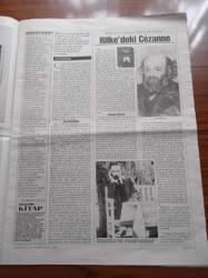 Cumhuriyet Kitap Gazetesi - 16 Mayıs 2002 - Sayı 639 - Yalan'la Ortalığı Kasıp Kavuran Bir Yazar Tahsin Yücel Fotoğrafı - Timuçin Özyürekli Orhan Kemal'i Hatırlatıyor Bizlere - Gülten Kazgan'ın Tanzimat'tan 21. Yüzyıla Türkiye Ekonomisi - Tarık Dursun - Faik Baysal Erdal Öz'ün Cam Kırıklarını Değerlendirdi