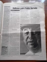 Cumhuriyet Kitap Gazetesi - 24 Eylül 1998 - Sayı 449 - Kendisi Almanya'da Şiir Evi Burada Gültekin Emre Fotoğrafı - Pablo Neruda'yı Ölümünün 25. Yılında Ahmet Arpad'ın Yazısıyla Anıyoruz - Fatma Oran Luigi Pirandello'nun Biri Hiçbiri Binlercesi'ni Değerlendirdi - Orhan Koloğlu Hasan Kayalı'nın Jön Türkler Ve Araplar'ını İrdeledi