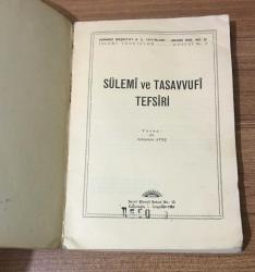 SÜLEMİ VE TASAVVUFİ TEFSİRİ