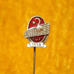 RETRO 1958 TÜRKİYE VOLEYBOL FEDERASYONU TÜRK BAYRAKLI MİNELİ ROZET