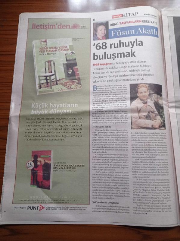 Milliyet Kitap Gazetesi Haziran 2008 Hayatı Naklen Kağıda Dökmek  