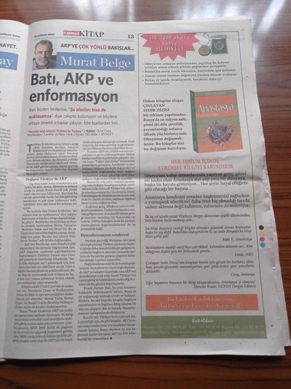 Milliyet Kitap Gazetesi Haziran 2008 Hayatı Naklen Kağıda Dökmek  