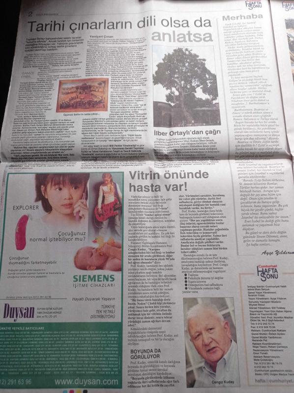 Cumhuriyet Haftasonu Gazetesi 13 Eyl l 2008 Say 120