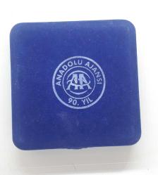 Darphane Anadolu Ajansı 90 . Yıl Anı Bronz Hatıra Para Orjinal kutusunda