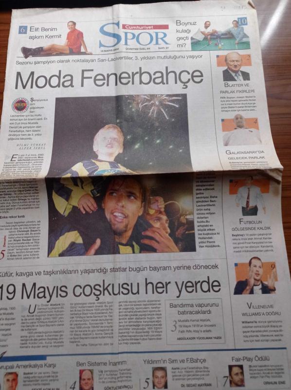 Cumhuriyet Spor Gazetesi 19 Mayıs 2004 Sayı 27 Mustafa Kemal  