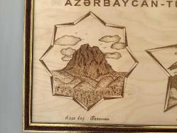 TÜRKİYE AZERBAYCAN EL İŞİ AHŞAP PANO