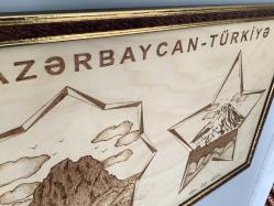 TÜRKİYE AZERBAYCAN EL İŞİ AHŞAP PANO