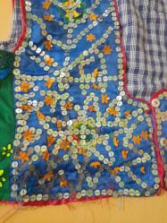 SATEN ÜZERİ PUL İŞLEMELİ YELEK CEPKEN 45 CM BEL ÇEYİZLİK