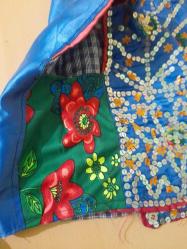 SATEN ÜZERİ PUL İŞLEMELİ YELEK CEPKEN 45 CM BEL ÇEYİZLİK