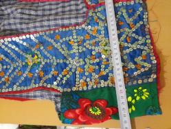 SATEN ÜZERİ PUL İŞLEMELİ YELEK CEPKEN 45 CM BEL ÇEYİZLİK