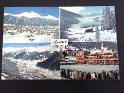 ŞEHİR KARTPOSTALI, İSVİÇRE DAVOS KAR MANZARASI, ARKASI YAZILMAMIŞ, SİYAH BEYAZ, 14 X 10 CM EBADINDA - 1960'LAR, 1970'LER, 1980'LER