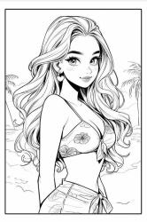 Gençler İçin Anime Boyama Kitabı (64 Tam Sayfa Boyama)