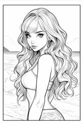 Gençler İçin Anime Boyama Kitabı (64 Tam Sayfa Boyama)