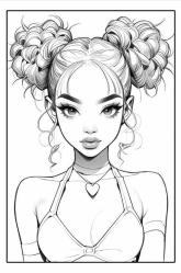 Gençler İçin Anime Boyama Kitabı (64 Tam Sayfa Boyama)